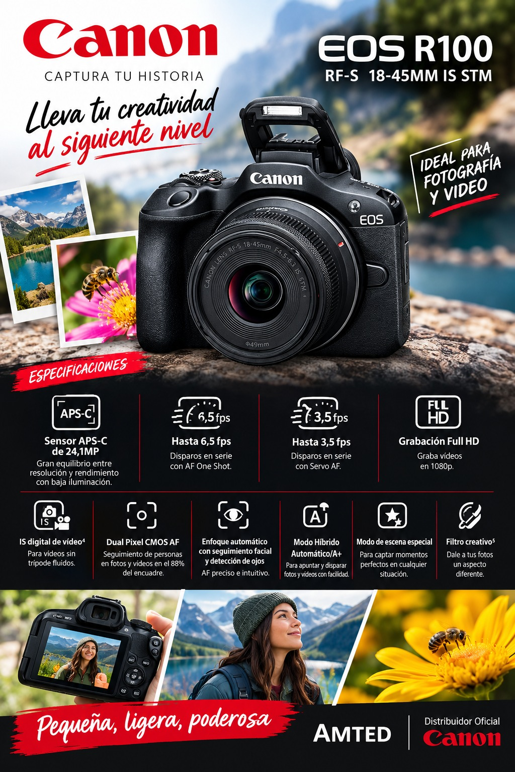 EOS R100 RF-S 18-45MM IS STM · imagen 1