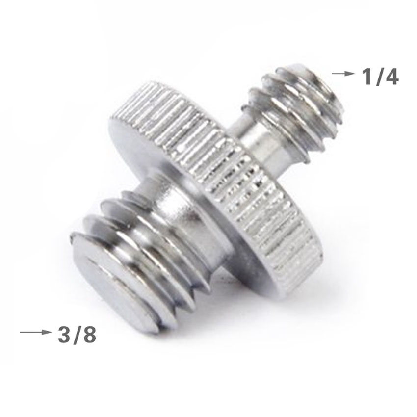 Tornillo doble pin Adaptador 1/4 a 3/8 · imagen 1